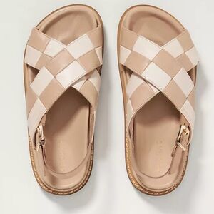ALOHAS Marshmallow Checkered Sandal - Beige & Cream - 37